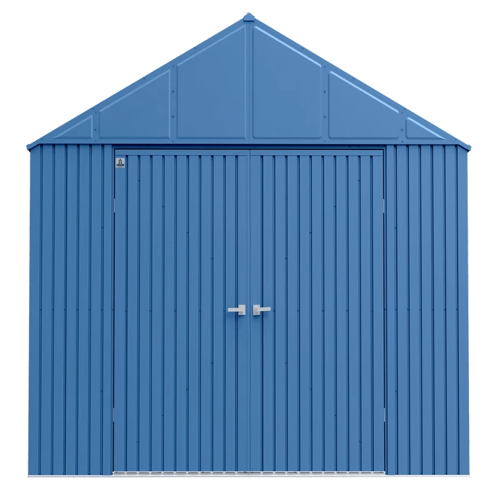 Arrow Elite Steel Storage Shed, 12x16, Blue Grey 2 Arrow Elite Steel Storage Shed, 12x16, Blue Grey - Image 2