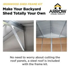 Ironwood Shed Frame Kit 15 Ironwood Shed Frame Kit -ShelterLogic || Arrow Shop ironwood roof iwc88 iwa88 iwc108 iwa108 iwc1012 iwa1012