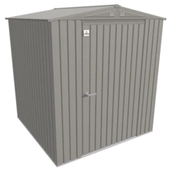 Arrow Elite Steel Storage Shed, 6x6, Cool Grey