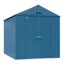 Arrow Elite Steel Storage Shed, 10x14, Blue Grey