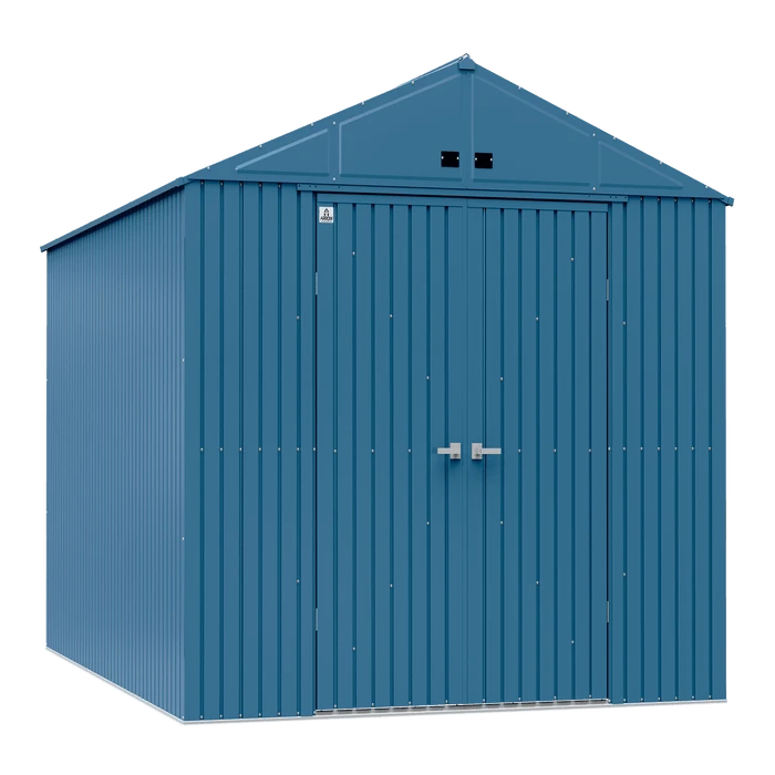 Arrow Elite Steel Storage Shed, 10x14, Blue Grey 1 Arrow Elite Steel Storage Shed, 10x14, Blue Grey