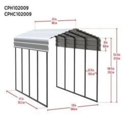 Arrow Carport 10x20x09 Eggshell BKP -ShelterLogic || Arrow Shop jiizup79ax9dgzvpy4pr 1
