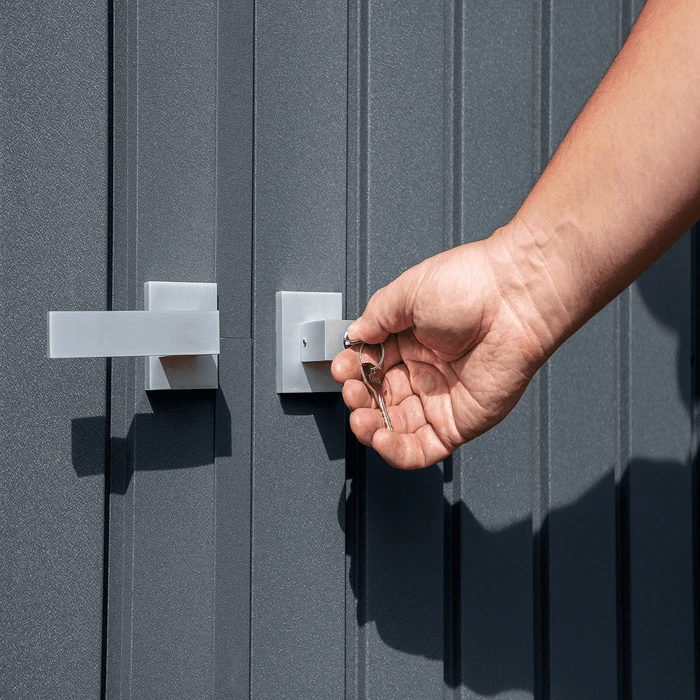 Arrow Elite Steel Storage Shed, 12x12, Anthracite 10 Arrow Elite Steel Storage Shed, 12x12, Anthracite - Image 10