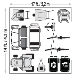 Arrow Classic Metal Shed, 14 X 17, Flute Grey -ShelterLogic || Arrow Shop khclnqgitn4bf5lmb2jl 2