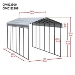 Arrow Carport 12x29x09 Charcoal BKP -ShelterLogic || Arrow Shop kkslkd4czb92nvx4wmkf