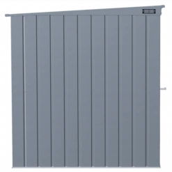 Arrow Elite Steel Storage Shed, 6x4, Anthracite -ShelterLogic || Arrow Shop kmliyksgkdr01kccrhub