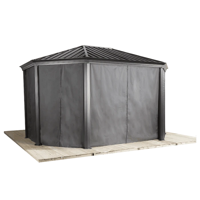 Curtains For Komodo Gazebo, 12 Ft. X 15 Ft. Gray, Gazebo Not Included 1 Curtains For Komodo Gazebo, 12 Ft. X 15 Ft. Gray, Gazebo Not Included