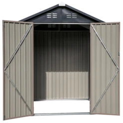 Arrow Cover-IT 6x4 Ft. Grey Metal Shed -ShelterLogic || Arrow Shop kqoevnquwbgsgurcmpv6