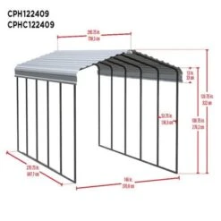 Arrow Carport 12x24x09 Charcoal BKP 25 Arrow Carport 12x24x09 Charcoal BKP -ShelterLogic || Arrow Shop l1ngglwdbhyyyxxq2cwq