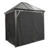 Sojag Black Curtains For Monaco/Messina/Mykonos/Moreno Gazebo, 10 Ft. X 14 Ft., Polyester, Outdoor Shades