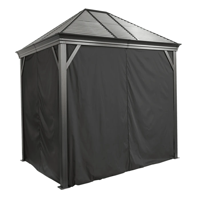 Sojag Black Curtains For Monaco/Messina/Mykonos/Moreno Gazebo, 10 Ft. X 14 Ft., Polyester, Outdoor Shades 1 Sojag Black Curtains For Monaco/Messina/Mykonos/Moreno Gazebo, 10 Ft. X 14 Ft., Polyester, Outdoor Shades