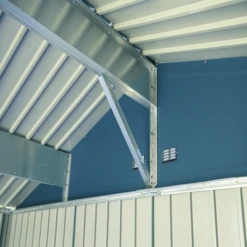 Arrow Elite Shed 8x6 Ft. Blue-Grey Metal Shed -ShelterLogic || Arrow Shop lwrrp5anxgertzttmyxk