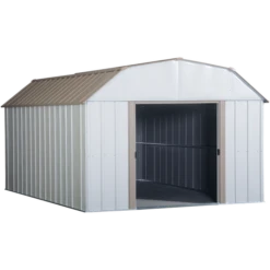 Lexington Steel Storage Shed, 10 Ft. X 14 Ft. Eggshell