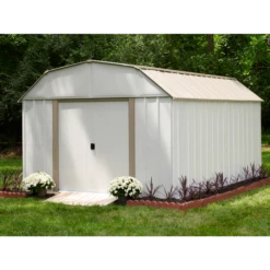 Lexington Steel Storage Shed, 10 Ft. X 14 Ft. Eggshell 6 Lexington Steel Storage Shed, 10 Ft. X 14 Ft. Eggshell -ShelterLogic || Arrow Shop lx1014 c1 2