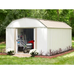 Lexington Steel Storage Shed, 10 Ft. X 14 Ft. Eggshell 7 Lexington Steel Storage Shed, 10 Ft. X 14 Ft. Eggshell -ShelterLogic || Arrow Shop lx1014 c1 3