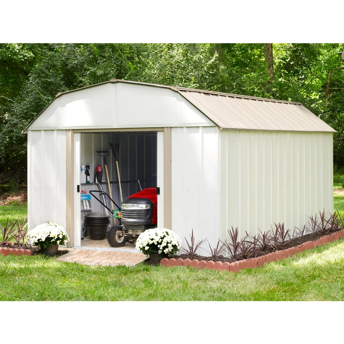 Lexington Steel Storage Shed, 10 Ft. X 14 Ft. Eggshell 4 Lexington Steel Storage Shed, 10 Ft. X 14 Ft. Eggshell - Image 4