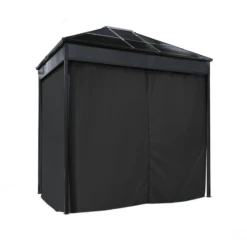 Diani Black Polyester Curtains 10 Ft. X 12 Ft.