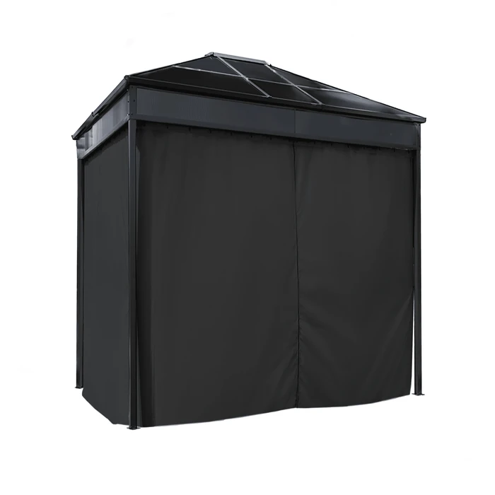 Diani Black Polyester Curtains 10 Ft. X 12 Ft. 1 Diani Black Polyester Curtains 10 Ft. X 12 Ft.