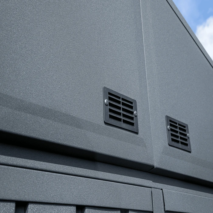 Arrow Elite Steel Storage Shed, 12x12, Anthracite 9 Arrow Elite Steel Storage Shed, 12x12, Anthracite - Image 9