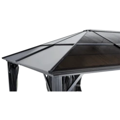 Meridien Hardtop Gazebo, 12 Ft. X 16 Ft. Dark Gray -ShelterLogic || Arrow Shop meridien drkgrey detail image 01