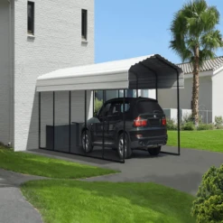 Arrow Carport 10x24x09 Eggshell BKP -ShelterLogic || Arrow Shop mqrowt0pyeey28qhievj