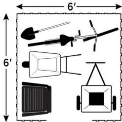 Arrow Elite Steel Storage Shed, 6x6, Blue Grey -ShelterLogic || Arrow Shop mrsk1ayqiml9bcqlckfv
