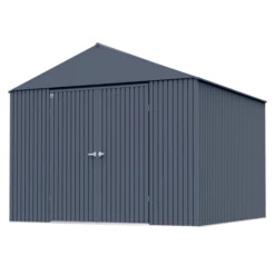 Arrow Elite Steel Storage Shed, 14x14, Anthracite -ShelterLogic || Arrow Shop mtpdhkyp6mvrkmdkzeli