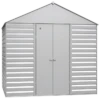 Arrow Select Steel Storage Shed, 14x12, Flute Grey