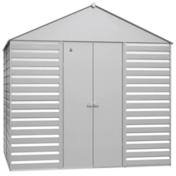 Arrow Select Steel Storage Shed, 14x12, Flute Grey