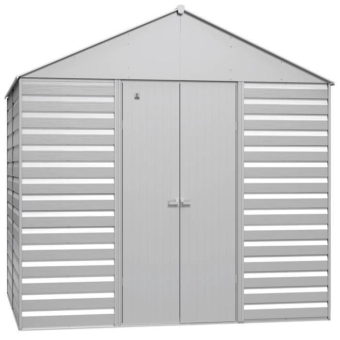 Arrow Select Steel Storage Shed, 14x12, Flute Grey 1 Arrow Select Steel Storage Shed, 14x12, Flute Grey