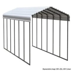 Arrow Carport 12x29x09 Eggshell BKP -ShelterLogic || Arrow Shop olo1db5qg3fjn65u8jjw