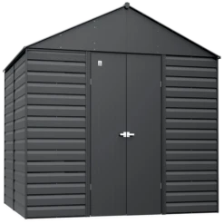 Arrow Select Steel Storage Shed, 14x12, Charcoal