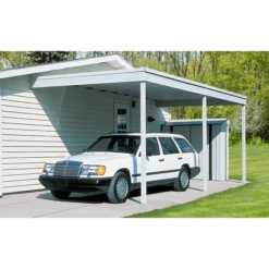 Attached Patio Cover/Carport, 10 Ft. X 20 Ft. -ShelterLogic || Arrow Shop pc1020 8