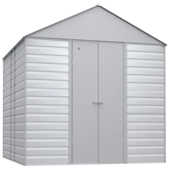 Arrow Select Steel Storage Shed, 14x14, Flute Grey