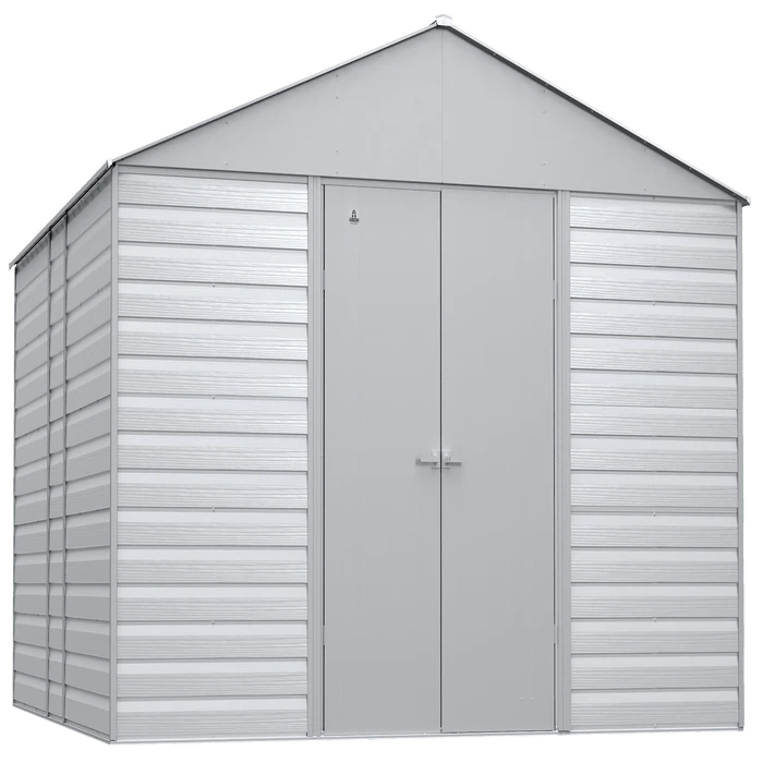 Arrow Select Steel Storage Shed, 14x14, Flute Grey 1 Arrow Select Steel Storage Shed, 14x14, Flute Grey