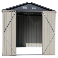 Arrow Cover-IT 8x6 Ft. Grey Metal Shed -ShelterLogic || Arrow Shop pmn1by0wzj9chgkgjajm