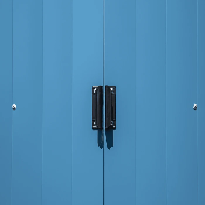 Arrow Classic Steel Storage Shed, 8X7, Blue Grey 9 Arrow Classic Steel Storage Shed, 8X7, Blue Grey - Image 9