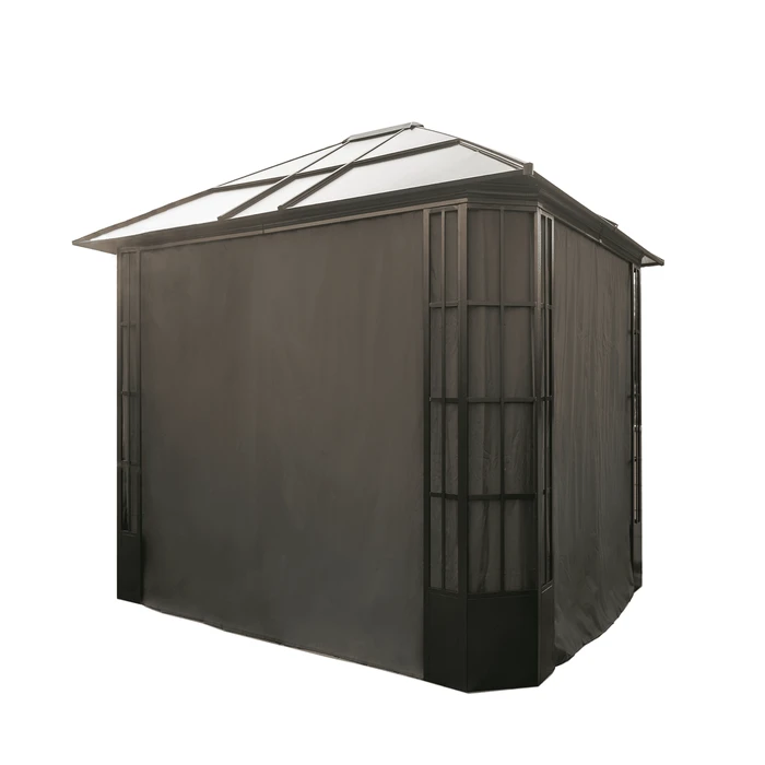 Sojag Grey Curtains For Savino Gazebo, 10 Ft. X 12 Ft., Polyester, Outdoor Shades 1 Sojag Grey Curtains For Savino Gazebo, 10 Ft. X 12 Ft., Polyester, Outdoor Shades