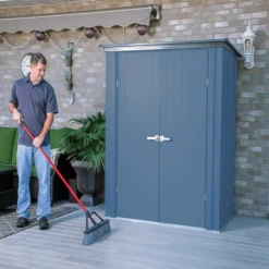 Spacemaker Patio Shed, 5x3, Flute Grey And Anthracite -ShelterLogic || Arrow Shop ps53bg image 01