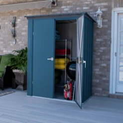 Spacemaker Patio Shed, 5x3, Flute Grey And Anthracite