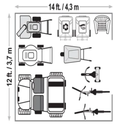 Arrow Classic Metal Shed, 12 X 14, Charcoal -ShelterLogic || Arrow Shop qeigzxpjddbev1w8lclr