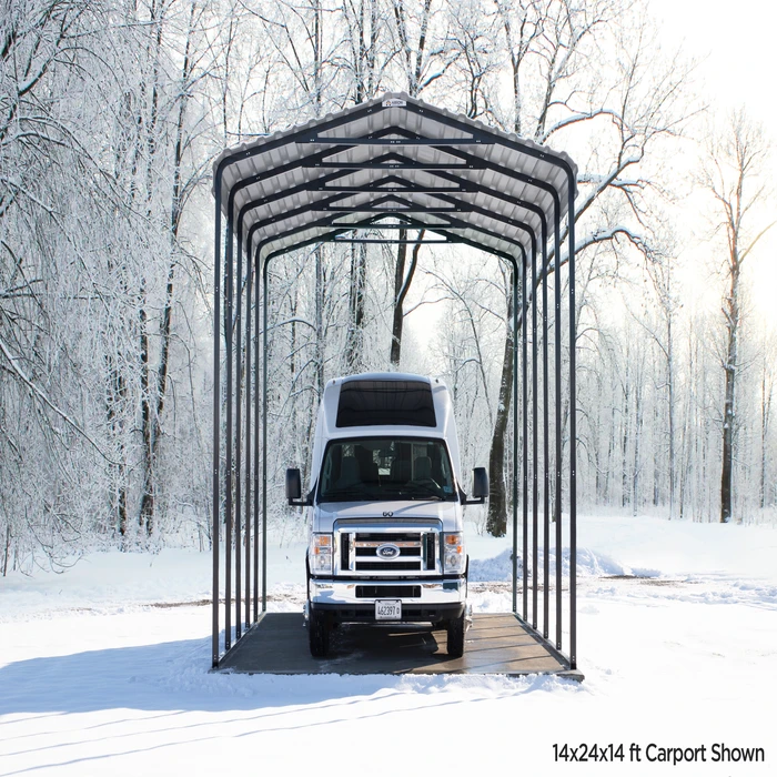 Arrow RV Carport, 14 Ft. X 20 Ft. X 14 Ft. Charcoal 14 Arrow RV Carport, 14 Ft. X 20 Ft. X 14 Ft. Charcoal - Image 14
