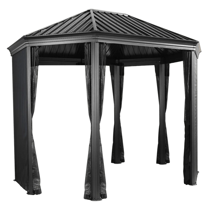 ShelterLogic Komodo Hardtop Gazebo, 12 Ft. X 15 Ft. Dark Gray 7 ShelterLogic Komodo Hardtop Gazebo, 12 Ft. X 15 Ft. Dark Gray - Image 7