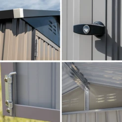 Arrow Cover-IT 6x4 Ft. Grey Metal Shed -ShelterLogic || Arrow Shop ricxnq5g8ubsfq2edp68