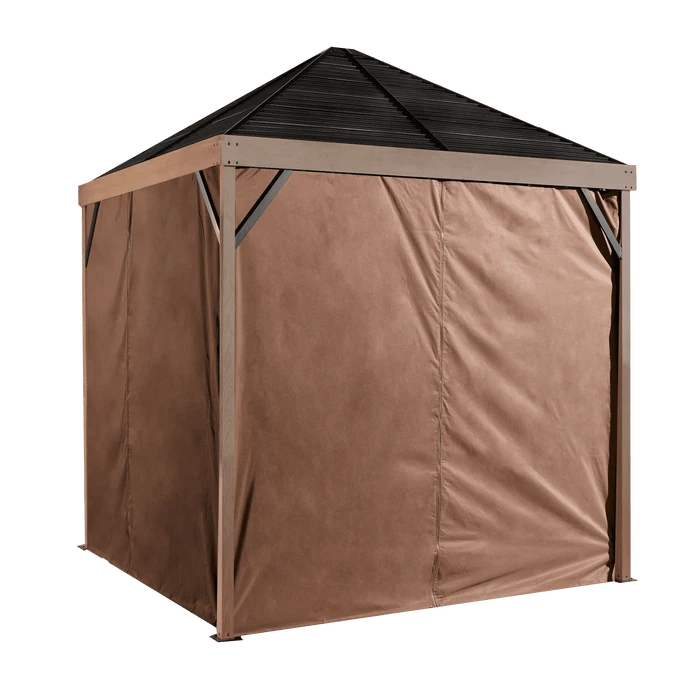 Sanibel Brown Polyester Curtains 8 Ft. X 8 Ft. 1 Sanibel Brown Polyester Curtains 8 Ft. X 8 Ft.