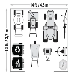 Arrow Classic Metal Shed, 14 X 12, Charcoal -ShelterLogic || Arrow Shop rt2ghbapkltq1jbsqtni 2