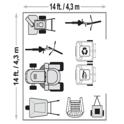 Arrow Classic Metal Shed, 14 X 14, Charcoal -ShelterLogic || Arrow Shop s1qwldtsz1vywqwmwyia 1