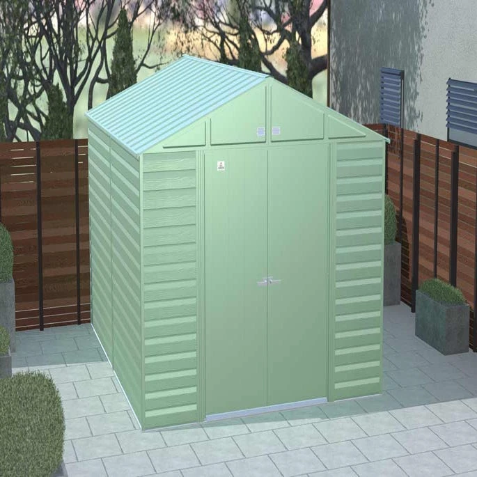 Arrow Select Steel Storage Shed, 10x12, Sage Green 3 Arrow Select Steel Storage Shed, 10x12, Sage Green - Image 3