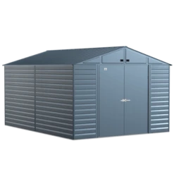 Arrow Select Steel Storage Shed, 10x14, Blue Grey