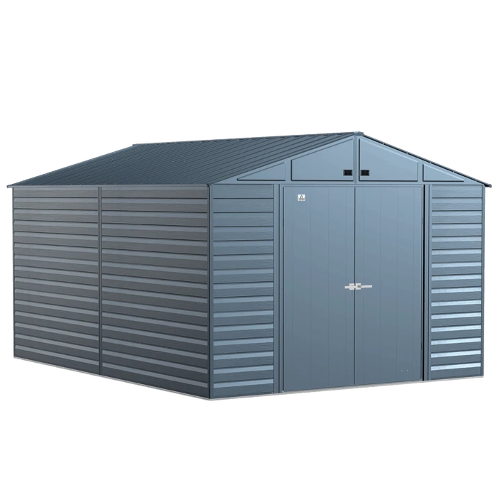 Arrow Select Steel Storage Shed, 10x14, Blue Grey 1 Arrow Select Steel Storage Shed, 10x14, Blue Grey